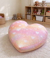 Coussin de sol moelleux en forme de cœur, pouf de canapé paresseux