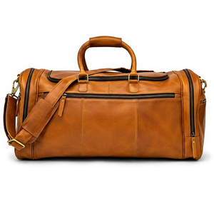 Unisex High Quality Customize Leather Duffle <b>Bag</b> Large Capacity Shoe Compartment With Customize Logo and Customize Storage Space - Product Image 1