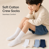 Chaussettes en coton pur pour enfants, chaussettes blanches unies pour l'école, pour garçons et filles, respirantes, anti-odeurs, printemps automne