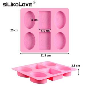 Professional direct sales logo 6-cavity blank craft custom floral <b>silicone</b> soap mold - Product Image 2