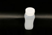 Bouteille vide carrée en polypropylène recyclable de qualité alimentaire pour miel et jus, 300 ml, avec bouchon à clapet