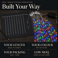Rideau lumineux LED avec fil à revêtement irisé, fonctionnalités de texte défilant programmable DIY, lumière multicolore, décoratif et atmosphérique