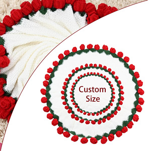 Manta de punto grueso suave y grande personalizada al por mayor para mujer, de poliéster y algodón, con diseño floral, ideal como regalo para mujer. - Product Image 4