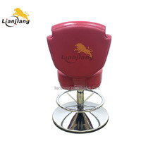 Tabouret de bar en cuir rouge de haute qualité, chaise de fente, pour machine à jeux, au casino, avec base en argent, rouge,