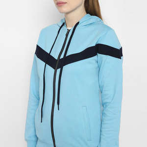 Ensemble de jogging pour femmes avec logo personnalisé, hiver, écologique, léger, polyester/coton, à capuche, deux pièces, vêtements de sport, tenue d'entraînement - Product Image 6