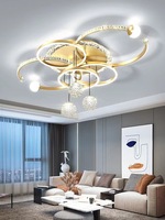 Lámpara de Techo LED Moderna y Minimalista para Restaurante, Creativa con Diseño de Cielo Estrellado, Anillo para Sala de Estar, Dormitorio, Iluminación tipo Araña