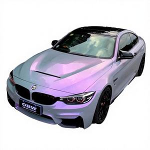 Autocollants pour carrosserie de voiture Aiks PET Shiny Pearl Gray to Purple Vinyls Glossy Metal Color Changing 7.5mil Thickness - Product Image 2