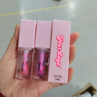 Huile à lèvres magique hydratante aromatisée aux fruits, transparente, végane, gloss rose pour les lèvres, gloss volumateur pour les lèvres, gros pinceau, 48 couleurs changeantes, huile à lèvres
