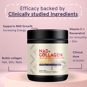 Suplemento de Colágeno Liposomal NAD+ de 500 mg OEM con Resveratrol, Vitamina C y Biotina para un Envejecimiento Saludable, Energía, Cabello, Piel y Uñas - Product Image 2
