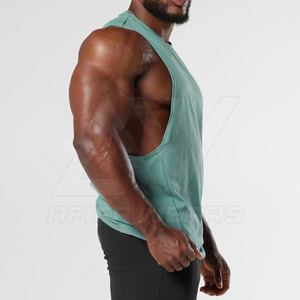 EM เสื้อกล้ามผู้ชายสำหรับใส่ไปยิมชุดออกกำลังกายผ้าคอตตอนสีพื้นสำหรับเพาะกายฤดูร้อน - Product Image 3