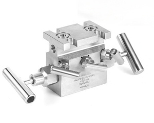 Valvola Idraulica a 3 Vie ad Alta Pressione, Blocco Valvole Industriale in Acciaio Inox 1/2 NPT 6000psi, Ottimo Prezzo - Product Image 4