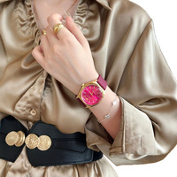 Montre pour femme Explosive Western Queen Mother, Saturne, or rose, boîtier en acrylique écologique, perle, mode rétro élégante, quartz