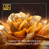 Projecteur Intelligent VEVSHAO A10 Android 11.0 Avec Lampe WiFi 5G, Projecteurs Portables Prenant en Charge la Vidéo HD, Projecteur de Cinéma Maison