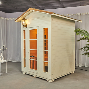 ตู้ซาวน่าอินฟาเรดกลางแจ้งทรงลูกบาศก์ประตูบานเลื่อนสำหรับบ้าน - Product Image 2