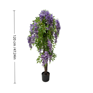Árbol de Glicinia Artificial con Flores y Follaje, Planta Artificial de Plástico y Seda Ecológica <span class=keywords><strong>para</strong></span> Hogar, Exteriores, Mesa, Espacio, Tamaño Personalizable - Product Image 3