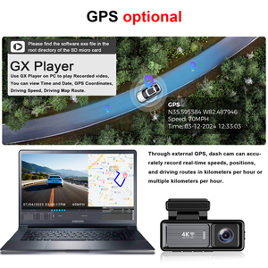 Hot Sales Car Black Box CAR DVR Wifi Gps Dashcam 4k Front and Rear Dual Lens <b>Dash</b> <b>Camera</b> HD Night Vision Dual Lens 4k <b>Dash</b> Cam - Product Image 5