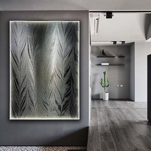Mural de pared de malla jacquard metálica resistente al fuego y a la oxidación, arte de malla de alambre metálico de tamaño personalizado para vestíbulo de resort y centro comercial - Product Image 4