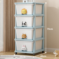 Armoire de rangement pour enfants en plastique blanc de type tiroir multicouche salon garde-robe de rangement pour enfants