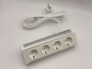 <span class=keywords><strong>Regleta</strong></span> de Enchufes de Sobremesa Multifuncional de Aleación de Aluminio con Certificación CE, con 4 Tomas de Corriente y Puertos USB para Estación de Trabajo - Product Image 3