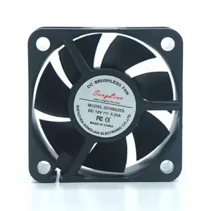 5020 endüstriyel Fan sessiz 50*50*20MM 5V 12V plastik DC eksenel soğutma fanı projektör ile