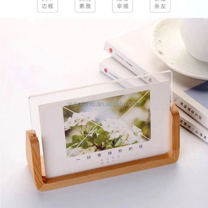 Supporto in legno massello base luce cornice per foto in acrilico luce notturna base carta Menu in legno <span class=keywords><strong>fai</strong></span> <span class=keywords><strong>da</strong></span> <span class=keywords><strong>te</strong></span> - Product Image 2