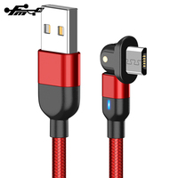 Kabel Usb Mikro Indikator LED Rotasi 180 untuk SAMSUNG