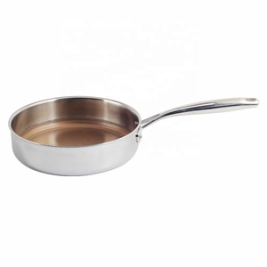 <b>Copper</b> 3 Ply Stainless Steel Honeycomb Non Stick <b>Frying</b> <b>Pan</b> Professional Cookware for Induction, Gas and Electric - Product Image 3