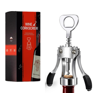 Abridor de botellas de vino tinto personalizado, aleación de Zinc, tipo de ala de mariposa, tornillo, sacacorchos y abridores, abridores de vino multifuncionales de Metal - Product Image 1