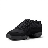 Zapatillas de Baile para Mujer, Diseño de Suela Partida, Flexibilidad, Comodidad, Parte Superior Transpirable de PU y Nubuck, Suela Antimarcas, Varios Tamaños
