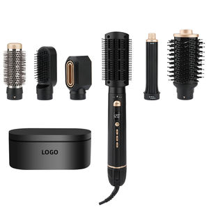 Logo personnalisé 6 en 1 <span class=keywords><strong>Auto</strong></span> Air gauche droite fer à friser ensemble 3 températures 1300W puissant sèche-cheveux ionique négatif ensemble de brosses - Product Image 1