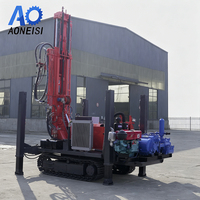 Machine de forage de puits profonds montée sur remorque, technologie avancée, 400 m, avec pompe à boue pour fondations de construction, utilisation facile