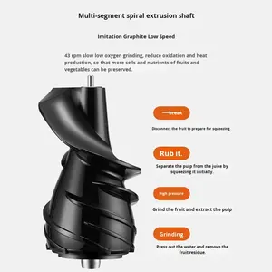 <span class=keywords><strong>Petit</strong></span> presse-agrumes intelligent allemand pour un usage domestique, entièrement automatique, haute puissance, silencieux, fruits et légumes, design moderne, grand calibre en métal - Product Image 5