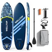 Planche à pagaie gonflable tout usage OEM Shandong 335*84*15CM en EVA/PVC écologique, portable, 3 ailerons, pour lacs et rivières, unisexe