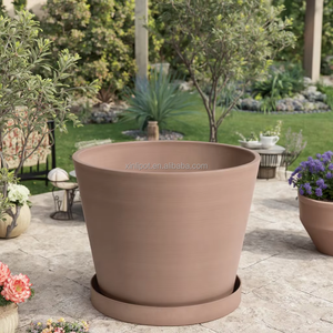 <span class=keywords><strong>Pot</strong></span> de fleurs en plastique recyclé personnalisé en gros avec <span class=keywords><strong>soucoupe</strong></span>, <span class=keywords><strong>pot</strong></span> de jardin <span class=keywords><strong>pour</strong></span> bonsaï, pots en plastique <span class=keywords><strong>pour</strong></span> plantes - Product Image 1