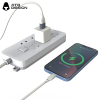 ATB 3 en 1 câble de charge super rapide câble Usb câble de données de téléphone portable en alliage de zinc et de métal pour téléphone portable