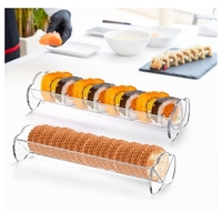 Plateau à crackers en acrylique transparent, présentoir à macarons, support de service pour biscuits et gâteaux, pour tables de desserts, buffets, mariages et fêtes
