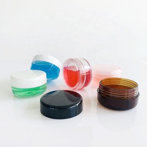 Free Sample 10ml Mini Cosmetic Sample Jar Amber/Transparent Eye Cream Face Cream Plastic Jar