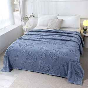 Manta de Felpa Suave y Cálida, Ecológica, con Diseño de Mariposas en 3D, 100% Poliéster, Moderna, para Invierno - Product Image 5