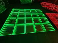 Piste de danse en verre LED Infinity 50*50cm avec contrôle DMX