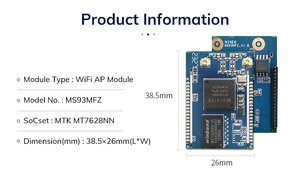 Cao hiệu suất MT7628NN-MS93MFZ nhà tự động hóa điều khiển từ xa chi phí thấp <span class=keywords><strong>Wifi</strong></span> kết nối PA mô-đun - Product Image 5
