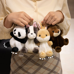 Peluche a forma di <span class=keywords><strong>panda</strong></span>, personaggio dei cartoni animati, in peluche corto con imbottitura in cotone PP, <span class=keywords><strong>altezza</strong></span> 11-30 cm, per borse e portachiavi da ragazza - Product Image 2