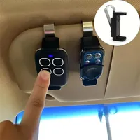 Support de fixation pour télécommande de porte de garage et de voiture, porte-clés, en ABS, pour pare-soleil