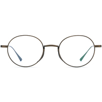 Gafas Borregls de Titanio Puro para Hombre, Montura Redonda de Diseño, Marca Nueva 2025, Ligeras, Estilo Japonés, Modelo 185717