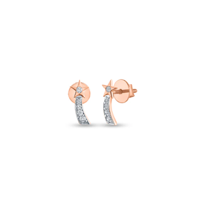 Pendientes de tuerca de diamante inspirados en estrellas fugaces con estilo de Venta caliente con diseño moderno para atuendo de moda a juego de la India - Product Image 4