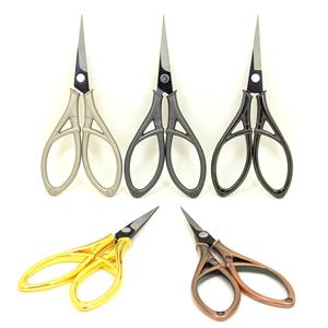 Ciseaux à manche en alliage de style vintage, couleur argent perlé, lame tranchante pour l'artisanat et la décoration intérieure - Product Image 2