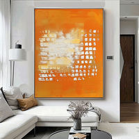 Peinture à l'huile abstraite purement peinte à la main sur toile, texture tridimensionnelle, décoration d'entrée, salon, style moderne minimaliste