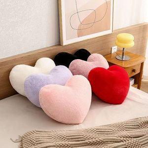 <strong>Heart</strong> Pillows Pink White Love <strong>Heart</strong> <strong>Shaped</strong> Throw Pillows Fluffy Decorative <strong>Cushions</strong> for Bed Sofa Car Couch Home Decor - Product Image 6