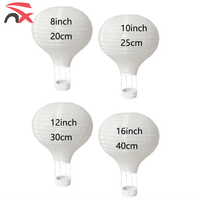 Ballons en papier à air chaud blancs personnalisés avec logo, vente en gros, lanternes suspendues pour la décoration de fête