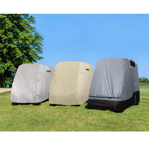 Housse <span class=keywords><strong>de</strong></span> voiturette <span class=keywords><strong>de</strong></span> <span class=keywords><strong>golf</strong></span> universelle durable, anti-poussière, imperméable, en polyester 600D, anti-UV, avec fermeture éclair, pour la plupart des modèles 2/4/6 places - Product Image 6