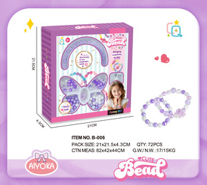 Set di Perline in Plastica Fai-da-Te per Bambini, Giocattolo Educativo Creativo per Ragazze, Collana e Braccialetto, Serie NOA001 per 10 Anni - Product Image 4